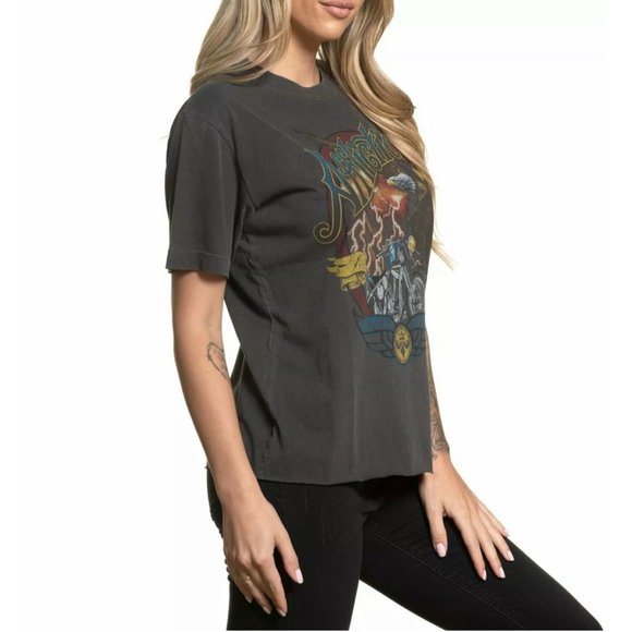 AFFLICTION Women's T-Shirt S/S BLACK HILLS Tee - Picture 4 of 11